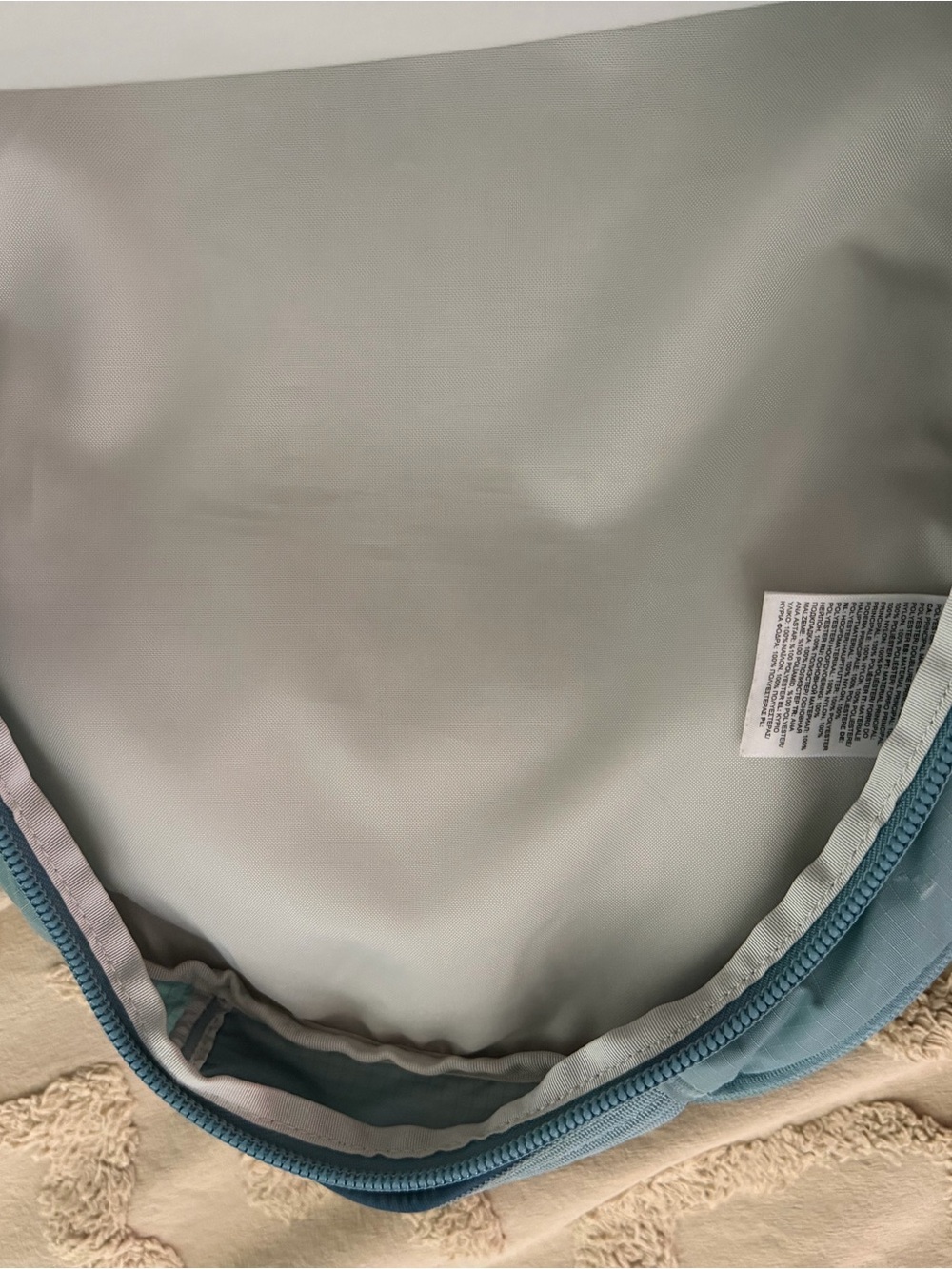 The North Face Two-Tone Light Teal and Navy Backpack - Picture 5 of 6
